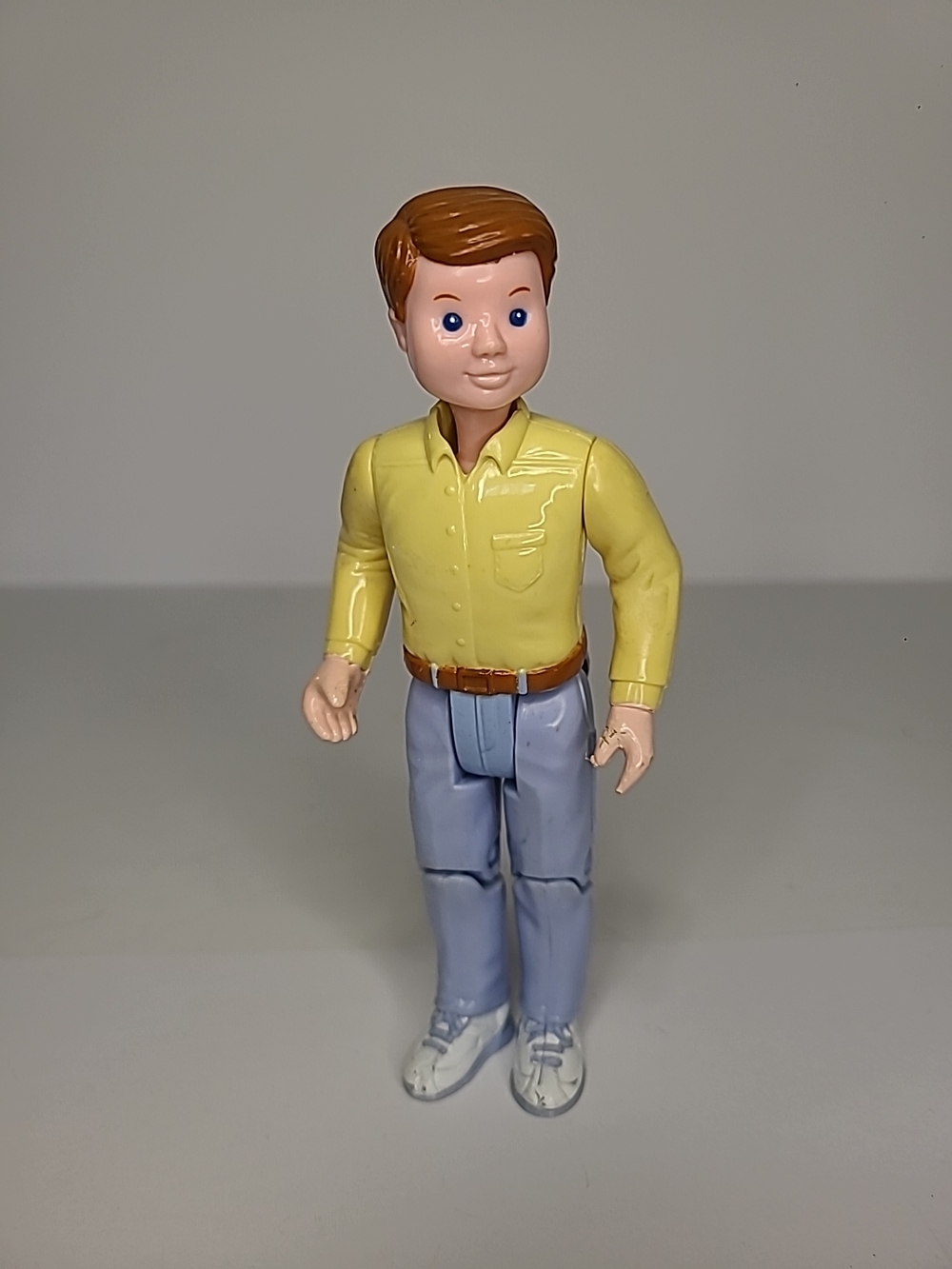 Vtg 1993 Fisher Price Loving Family Dream Dollhouse Male Dad Brown Hair Yellow